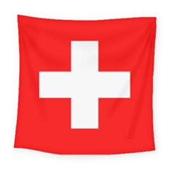 Flag Of Switzerland Square Tapestry (large)