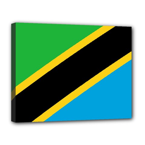 Flag Of Tanzania Canvas 14  X 11 