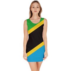 Flag Of Tanzania Sleeveless Bodycon Dress by Amaryn4rt