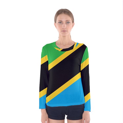 Flag Of Tanzania Women s Long Sleeve Tee by Amaryn4rt