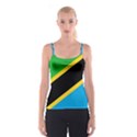 Flag Of Tanzania Spaghetti Strap Top View1