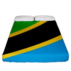 Flag Of Tanzania Fitted Sheet (california King Size) by Amaryn4rt