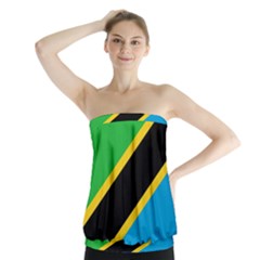 Flag Of Tanzania Strapless Top