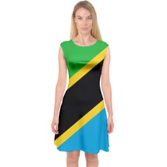 Flag Of Tanzania Capsleeve Midi Dress