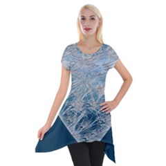 Frozen Heart Short Sleeve Side Drop Tunic