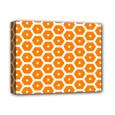 Golden Be Hive Pattern Deluxe Canvas 14  X 11 