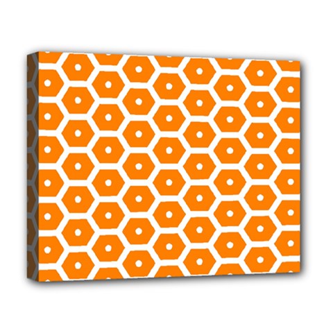 Golden Be Hive Pattern Deluxe Canvas 20  X 16  