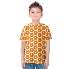 Golden Be Hive Pattern Kids  Cotton Tee