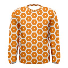 Golden Be Hive Pattern Men s Long Sleeve Tee