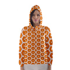 Golden Be Hive Pattern Hooded Wind Breaker (women) by Amaryn4rt