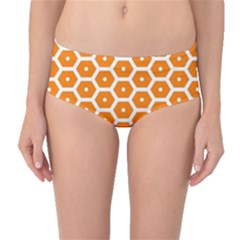 Golden Be Hive Pattern Mid-waist Bikini Bottoms