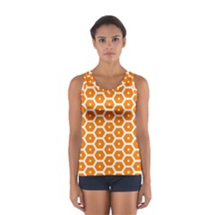 Golden Be Hive Pattern Women s Sport Tank Top 