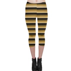 Golden Line Background Capri Leggings  by Amaryn4rt