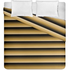 Golden Line Background Duvet Cover Double Side (king Size)