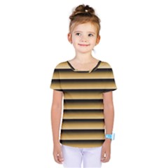 Golden Line Background Kids  One Piece Tee