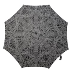 Gray Psychedelic Background Hook Handle Umbrellas (Large)