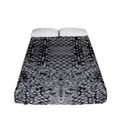 Gray Psychedelic Background Fitted Sheet (full/ Double Size)