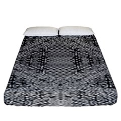 Gray Psychedelic Background Fitted Sheet (king Size)