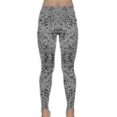 Gray Psychedelic Background Classic Yoga Leggings