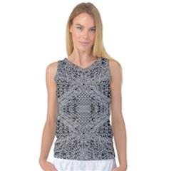 Gray Psychedelic Background Women s Basketball Tank Top