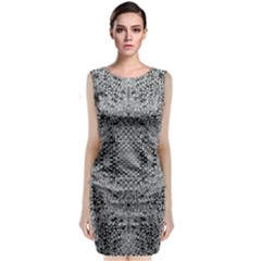 Gray Psychedelic Background Classic Sleeveless Midi Dress