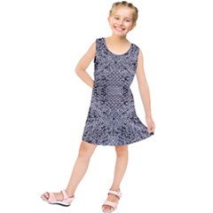 Gray Psychedelic Background Kids  Tunic Dress