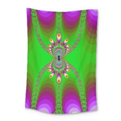 Green And Purple Fractal Small Tapestry