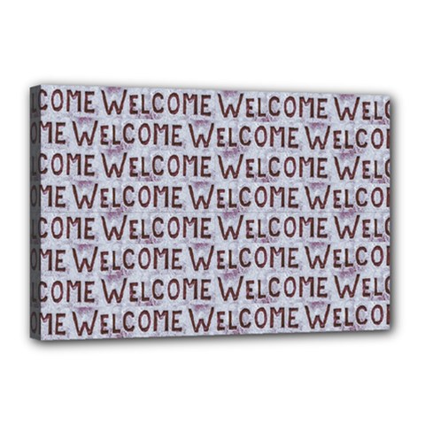 Welcome Letters Pattern Canvas 18  X 12 