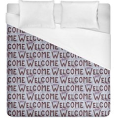 Welcome Letters Pattern Duvet Cover (king Size)