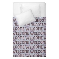 Welcome Letters Pattern Duvet Cover Double Side (single Size)