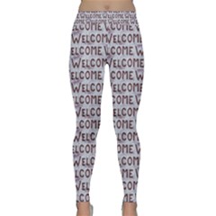 Welcome Letters Pattern Classic Yoga Leggings