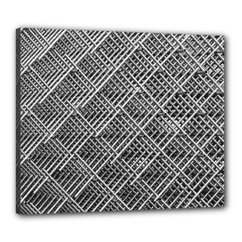 Grid Wire Mesh Stainless Rods Rods Raster Canvas 24  X 20 