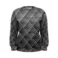 Grid Wire Mesh Stainless Rods Rods Raster Women s Sweatshirt