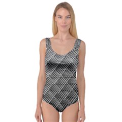 Grid Wire Mesh Stainless Rods Rods Raster Princess Tank Leotard 