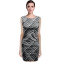 Grid Wire Mesh Stainless Rods Rods Raster Sleeveless Velvet Midi Dress View1