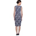 Grid Wire Mesh Stainless Rods Rods Raster Sleeveless Velvet Midi Dress View2