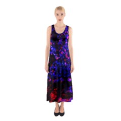 Grunge Abstract Sleeveless Maxi Dress