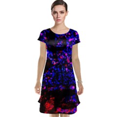 Grunge Abstract Cap Sleeve Nightdress