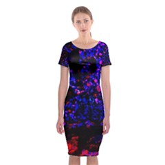 Grunge Abstract Classic Short Sleeve Midi Dress