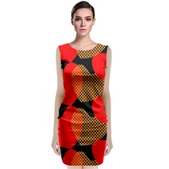 Heart Pattern Classic Sleeveless Midi Dress