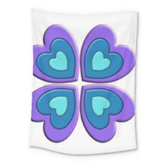 Light Blue Heart Images Medium Tapestry