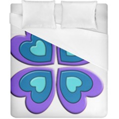 Light Blue Heart Images Duvet Cover (california King Size)