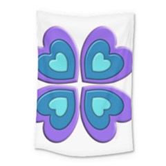 Light Blue Heart Images Small Tapestry