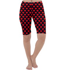 Love Pattern Hearts Background Cropped Leggings 