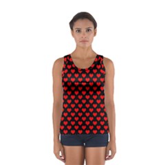 Love Pattern Hearts Background Women s Sport Tank Top 