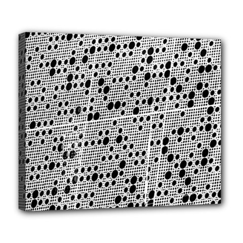 Metal Background Round Holes Deluxe Canvas 24  X 20   by Amaryn4rt