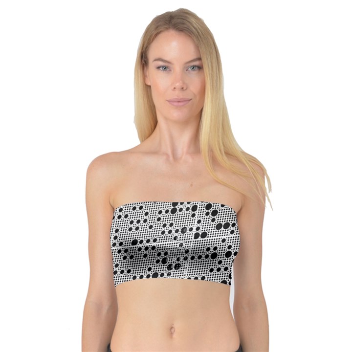 Metal Background Round Holes Bandeau Top