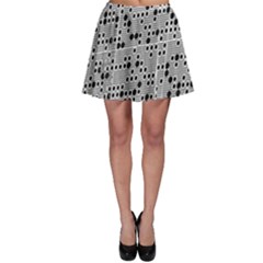 Metal Background Round Holes Skater Skirt by Amaryn4rt