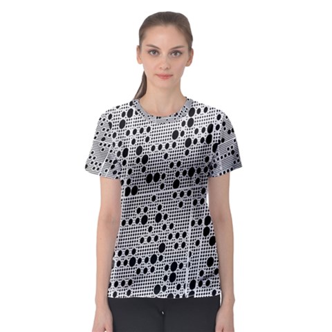 Metal Background Round Holes Women s Sport Mesh Tee by Amaryn4rt