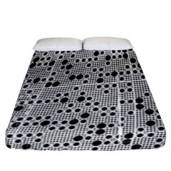 Metal Background Round Holes Fitted Sheet (california King Size)